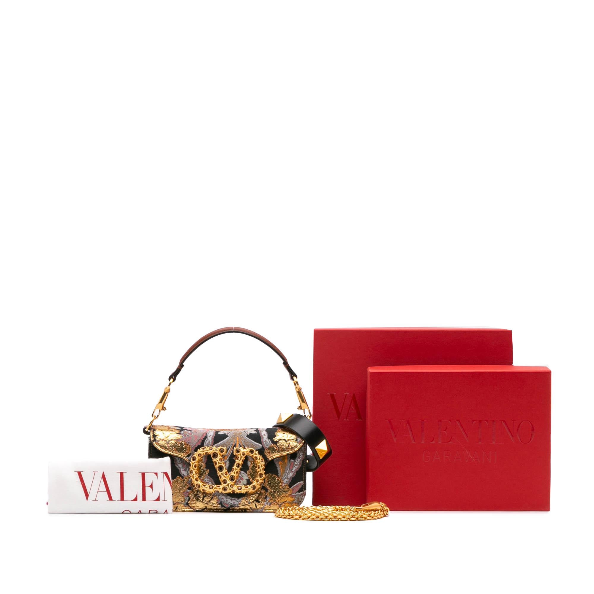 Valentino Small Canvas Embroidered Loco Satchel