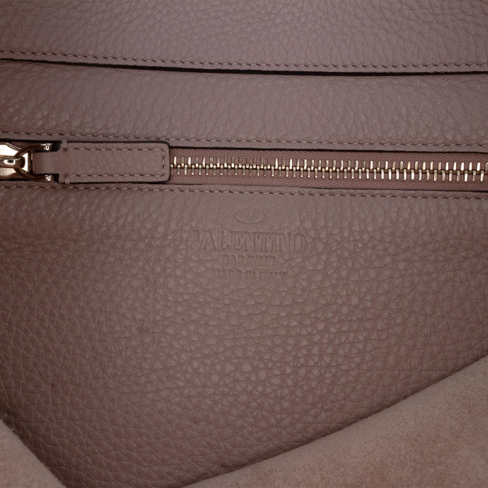 Valentino Small Grainy Calfskin Rockstud Flip Lock Messenger Bag