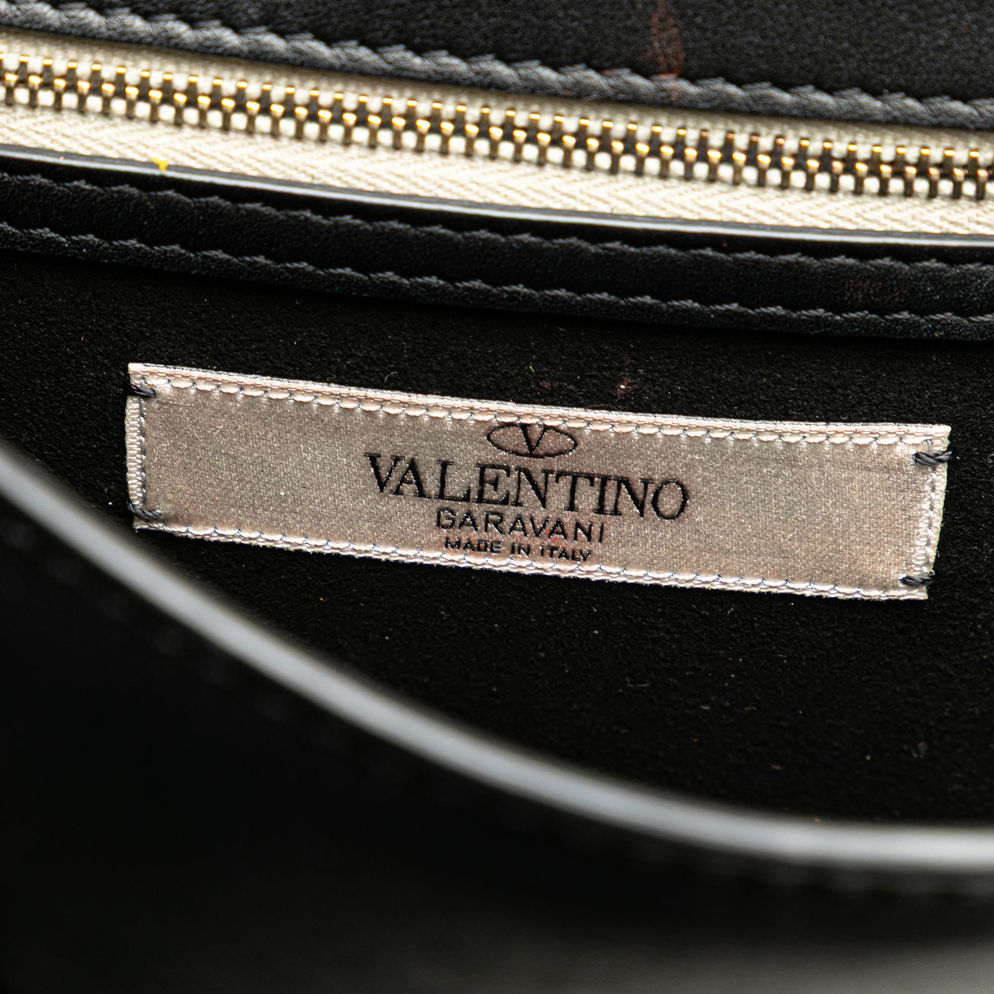 Valentino Small Kimono 1997 Print Glam Lock Shoulder Bag