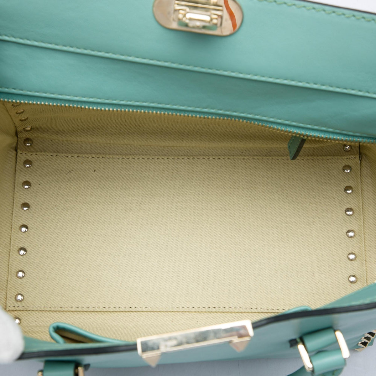 Valentino Small Leather Rockstud Double Handle Tote