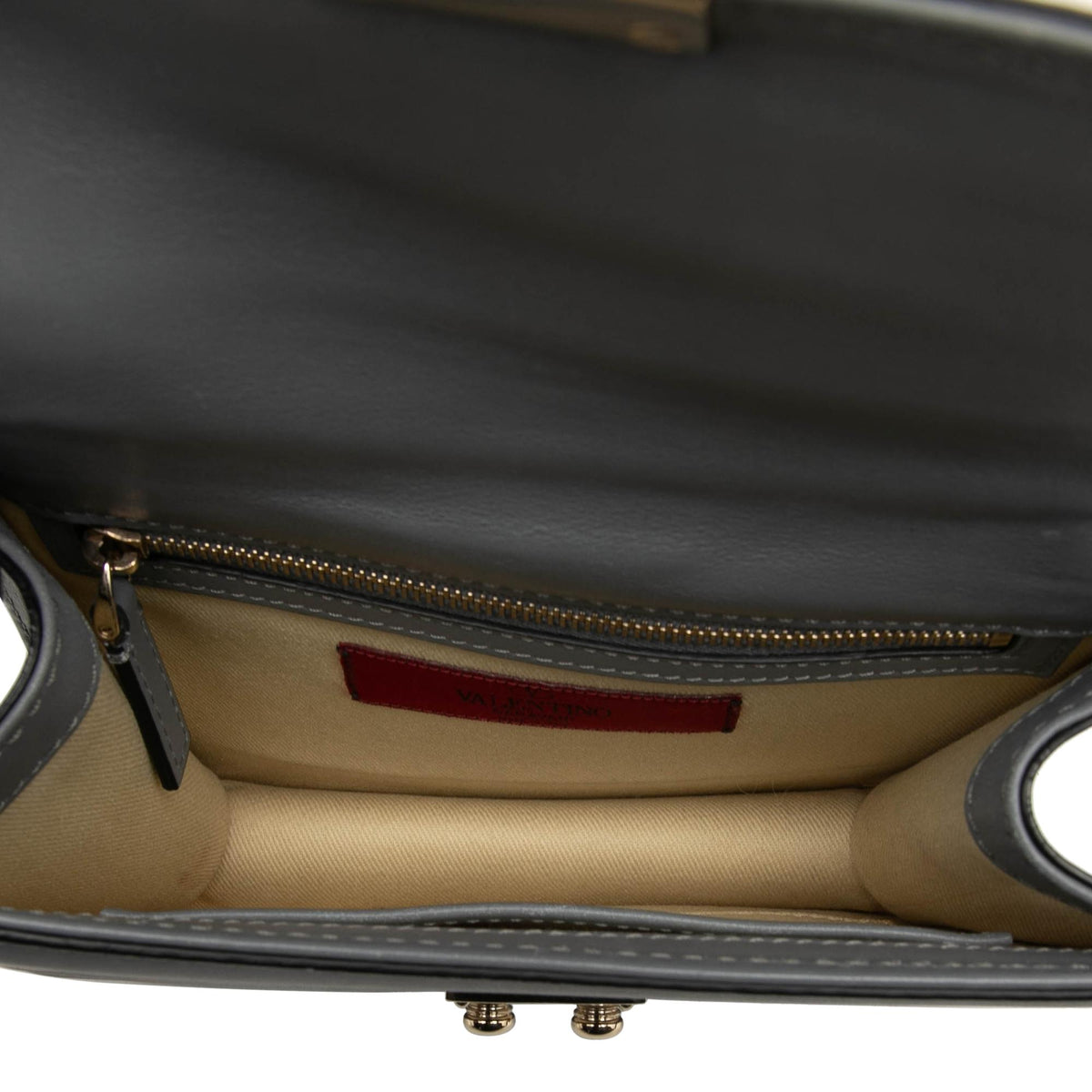 Valentino Small Leather Rockstud Glam Lock Crossbody