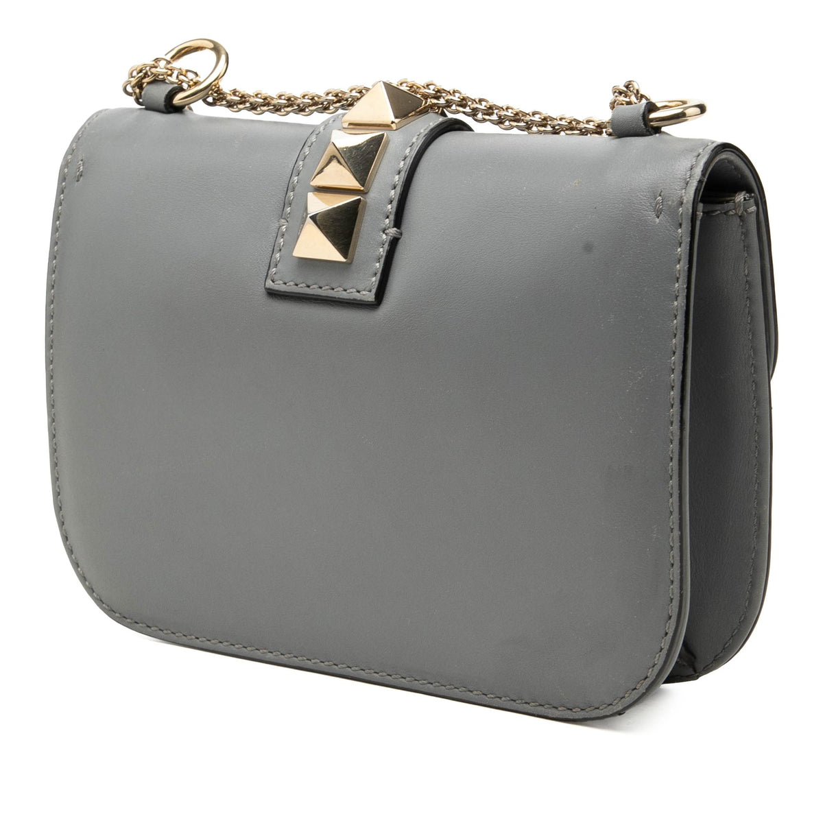 Valentino Small Leather Rockstud Glam Lock Crossbody