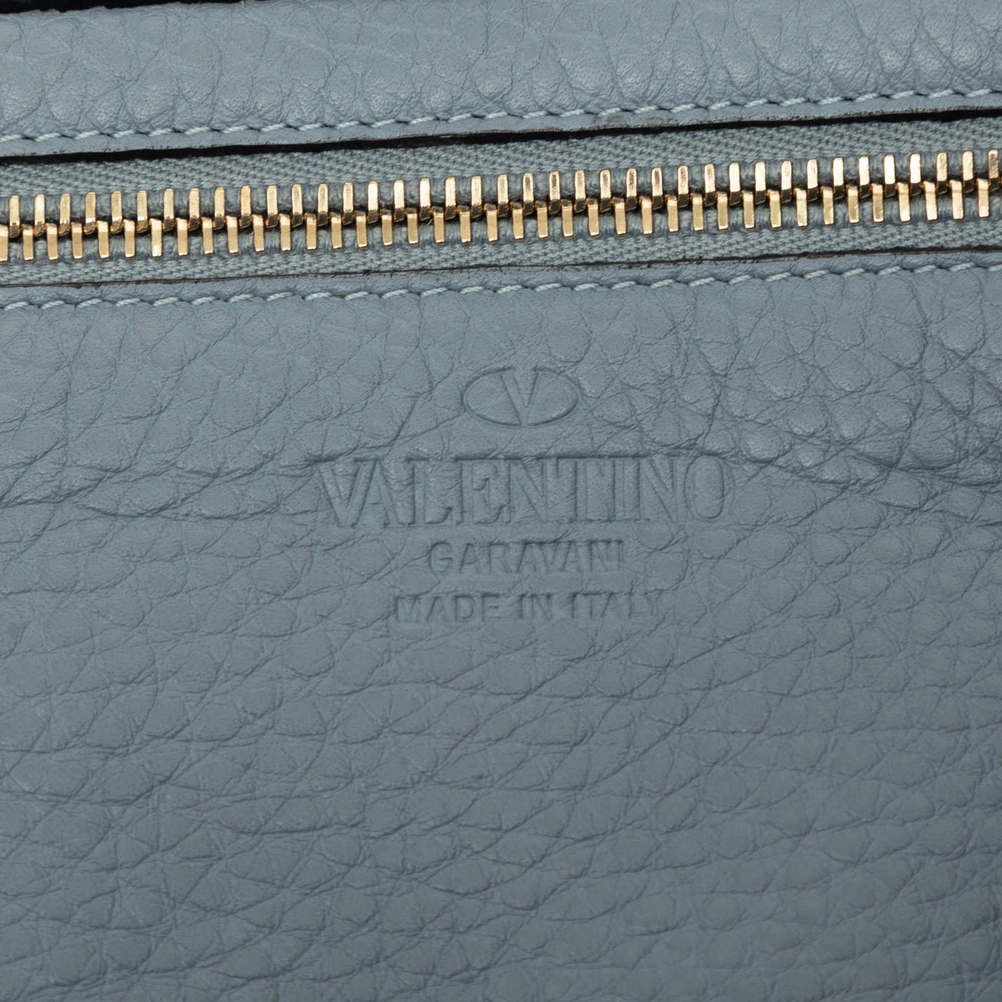 Valentino Small Leather Rockstud Trapeze Satchel