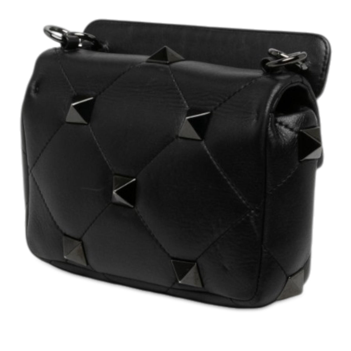 Valentino Small Nappa Monochrome Roman Stud Satchel