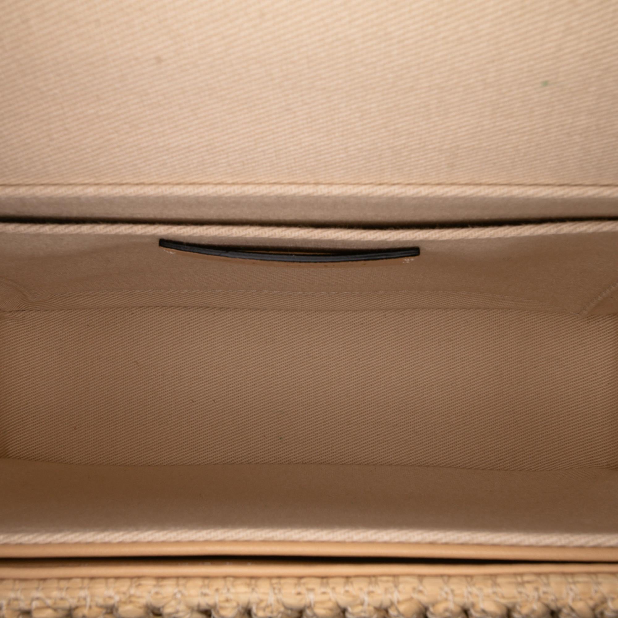 Valentino Small Raffia One Stud Crossbody