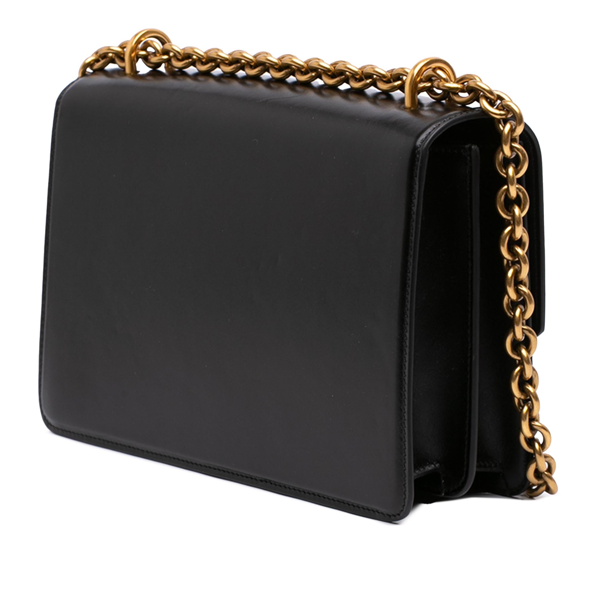 Valentino Small Shiny Calfskin VLogo Vain Crossbody