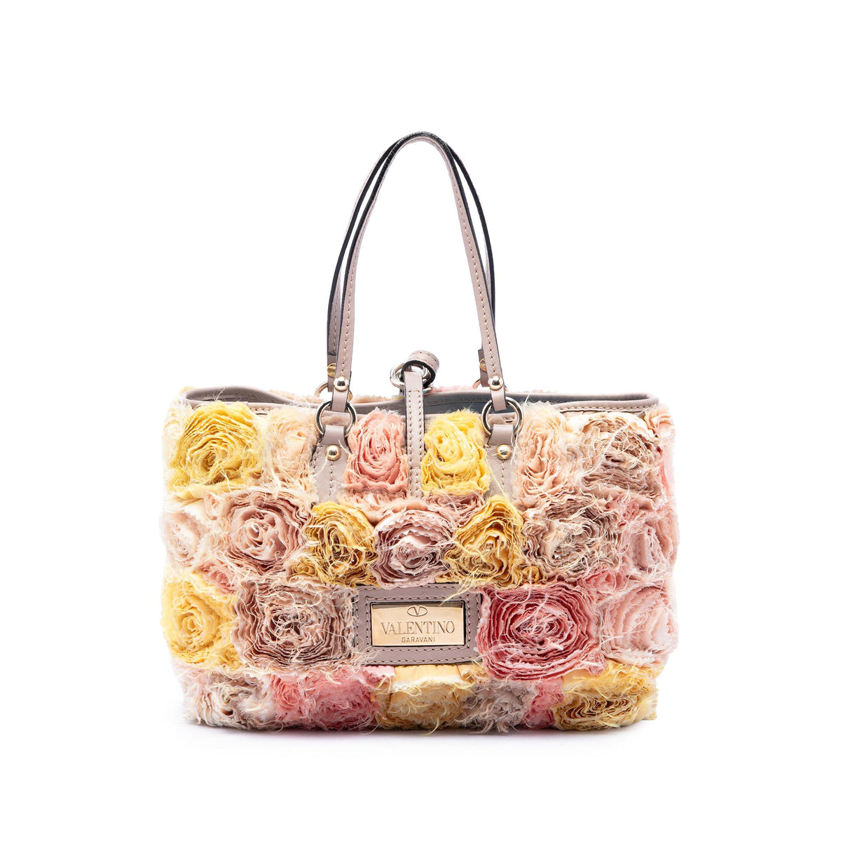 Valentino Small Silk Rosier Tote
