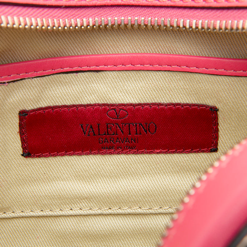 Valentino Smooth Leather Rockstud Camera Bag (SHF-12392)