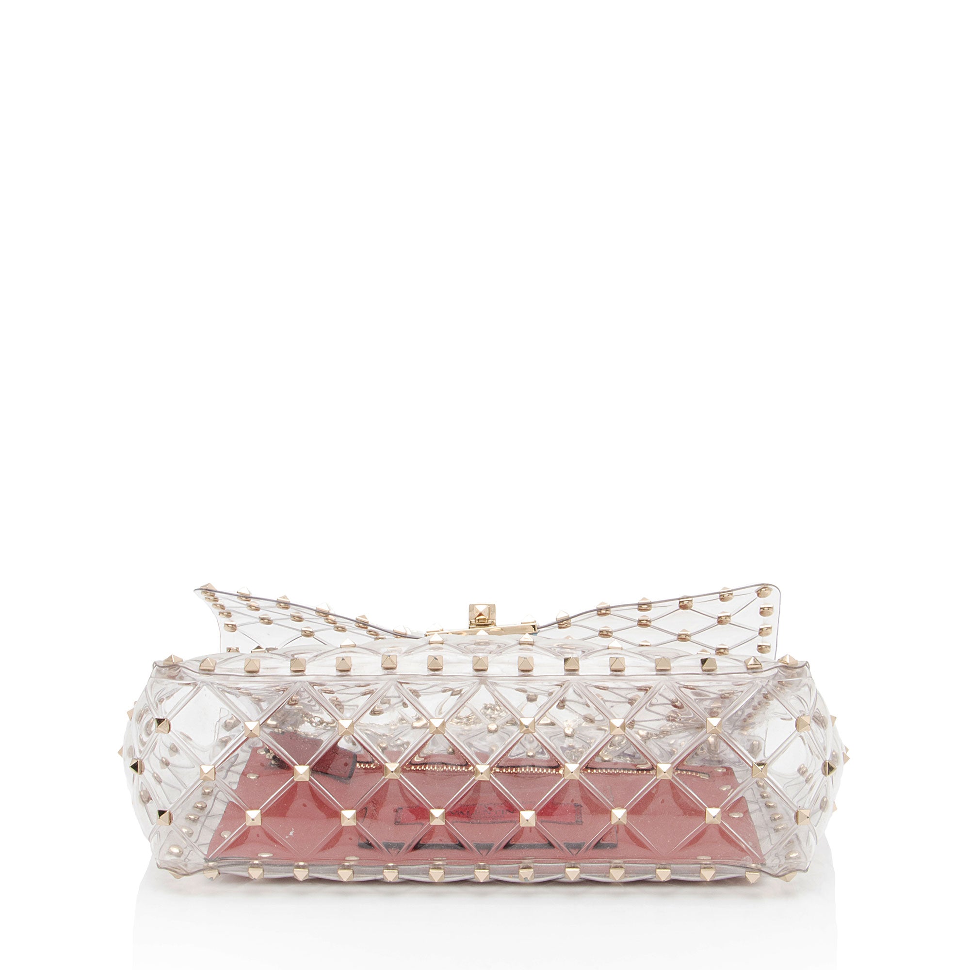 Valentino Transparent PVC Rockstud Spike Up Shoulder Bag