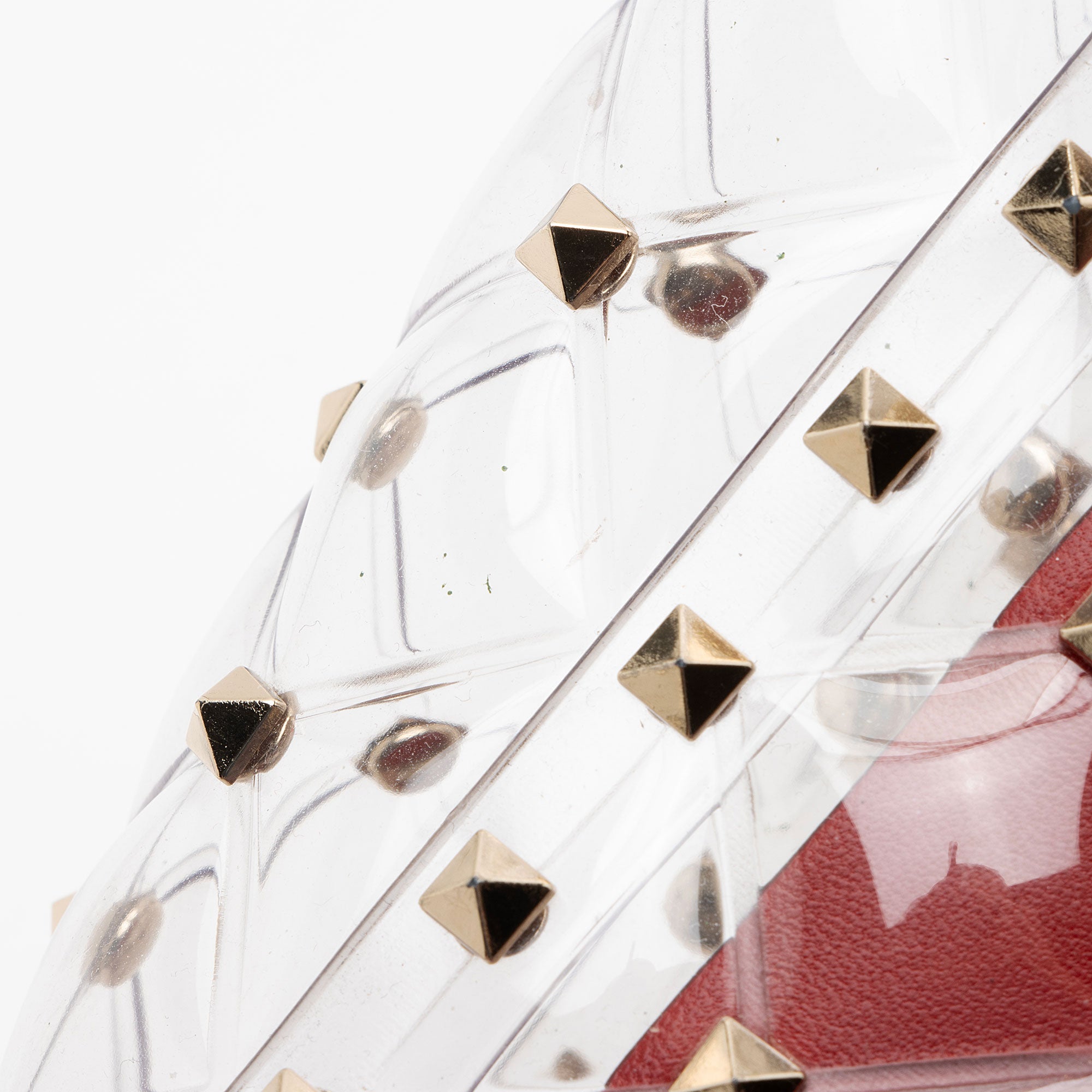 Valentino Transparent PVC Rockstud Spike Up Shoulder Bag