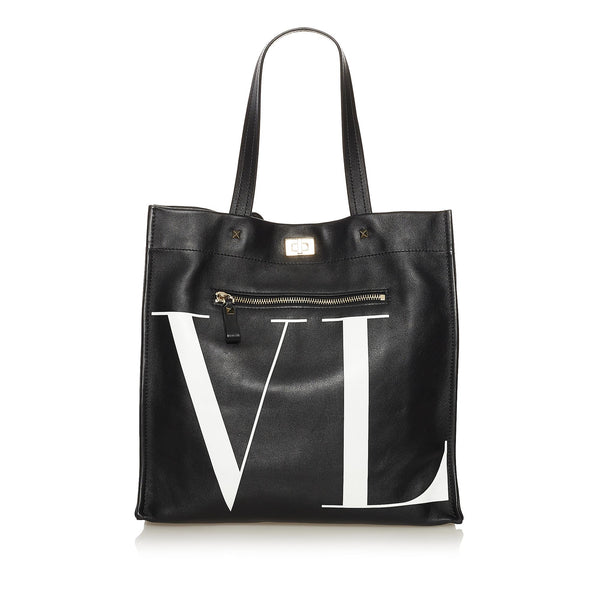 Valentino VLTN Leather Tote (SHG-isLeYb)