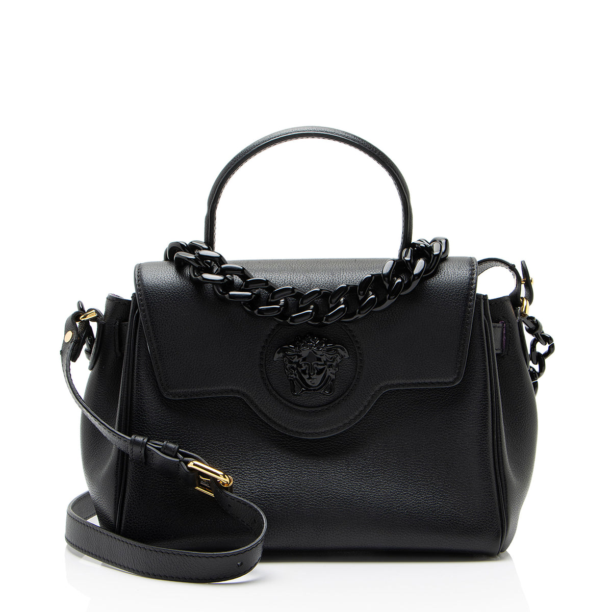 Versace Calfskin La Medusa Medium Top Handle