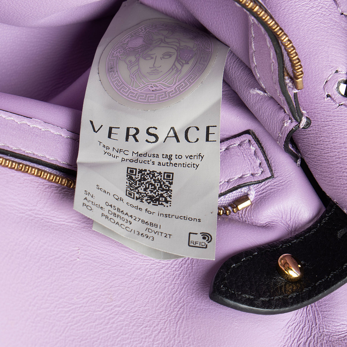 Versace Calfskin La Medusa Medium Top Handle