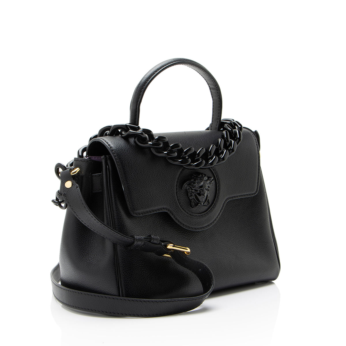 Versace Calfskin La Medusa Medium Top Handle