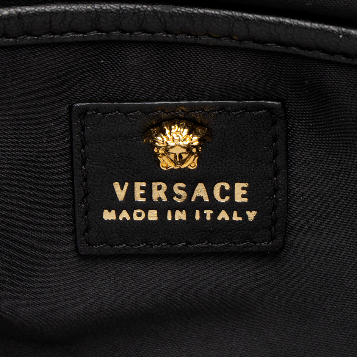 Versace Calfskin Palazzo Medusa Shoulder Bag