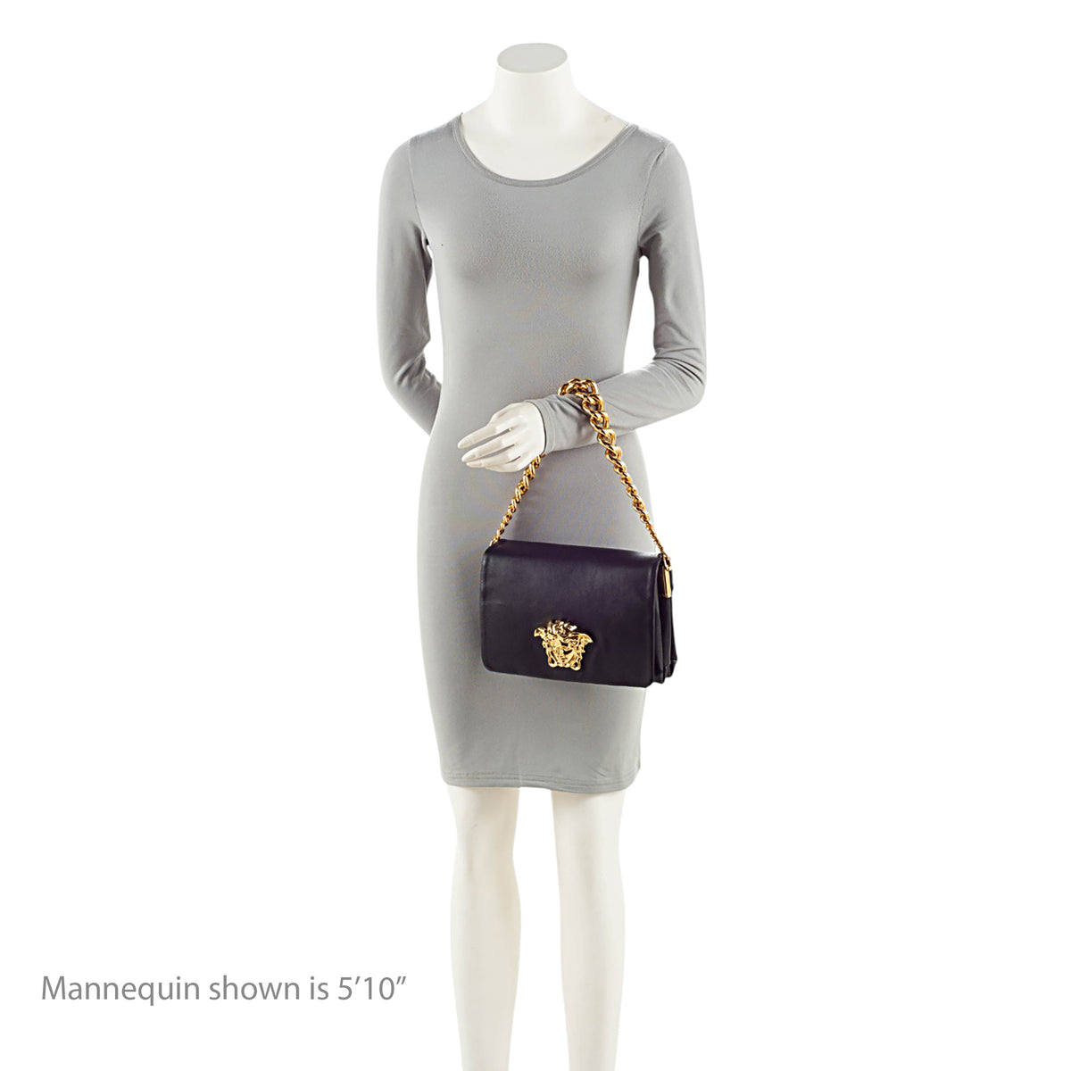 Versace Calfskin Palazzo Medusa Shoulder Bag