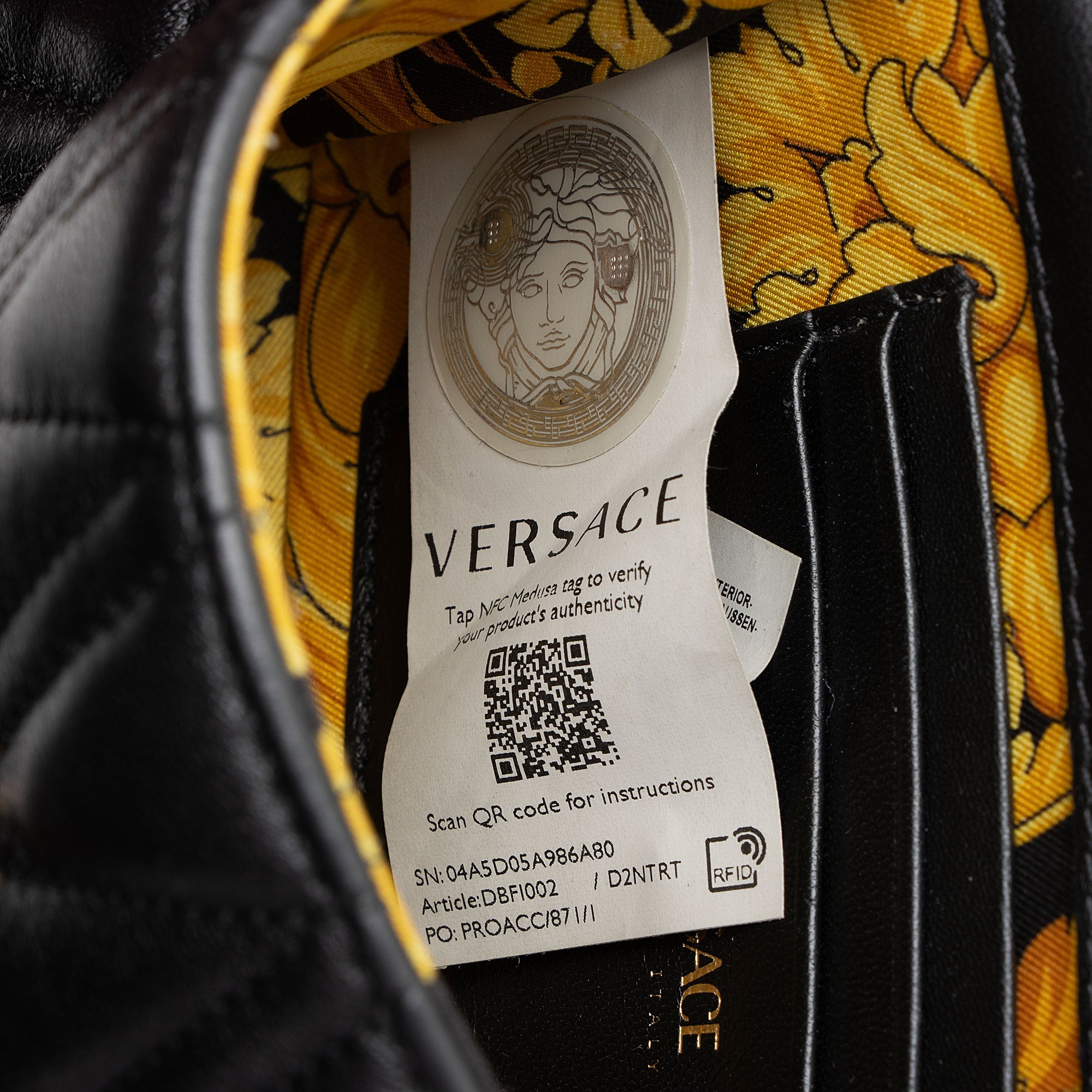 Versace Calfskin Virtus Mini Bag