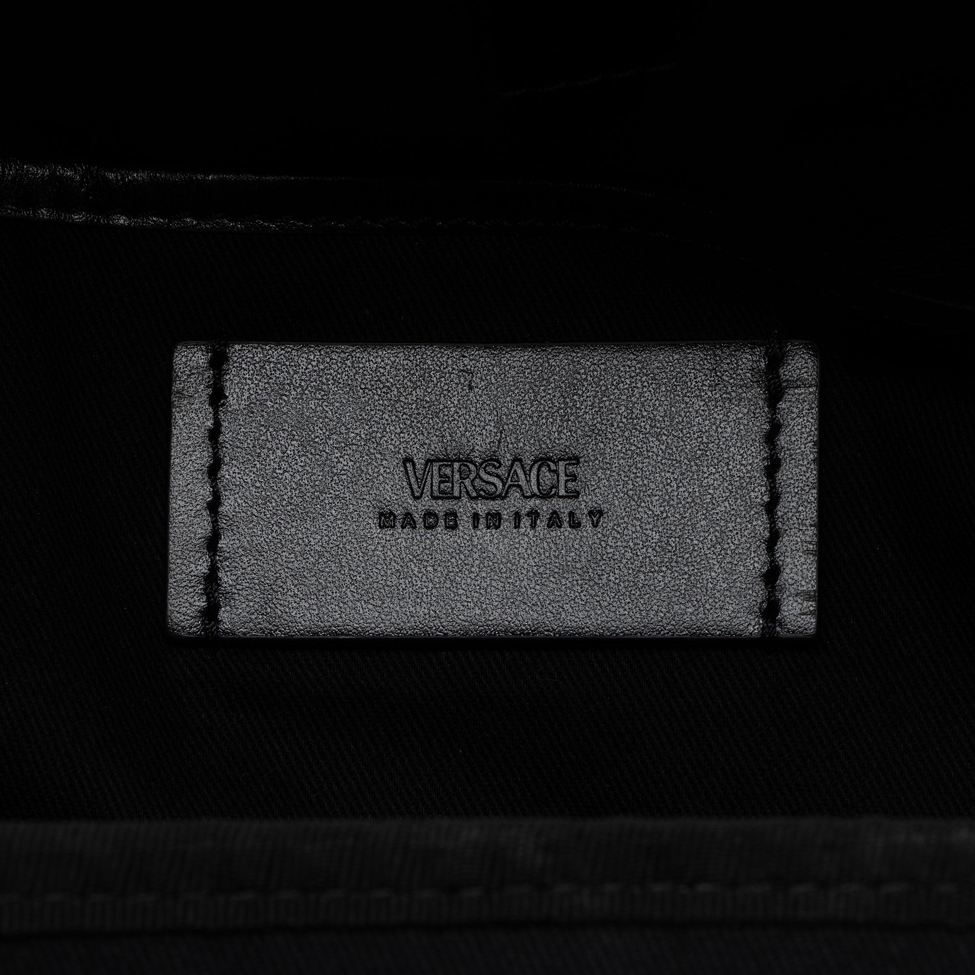 Versace La Greca Coated Canvas Backpack (SHF-7wZglL)