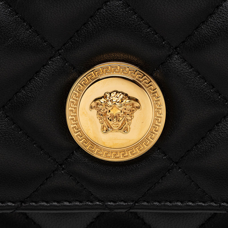 Versace Quilted Lambskin Medusa Wallet On Chain Bag (SHF-kD5DVw)