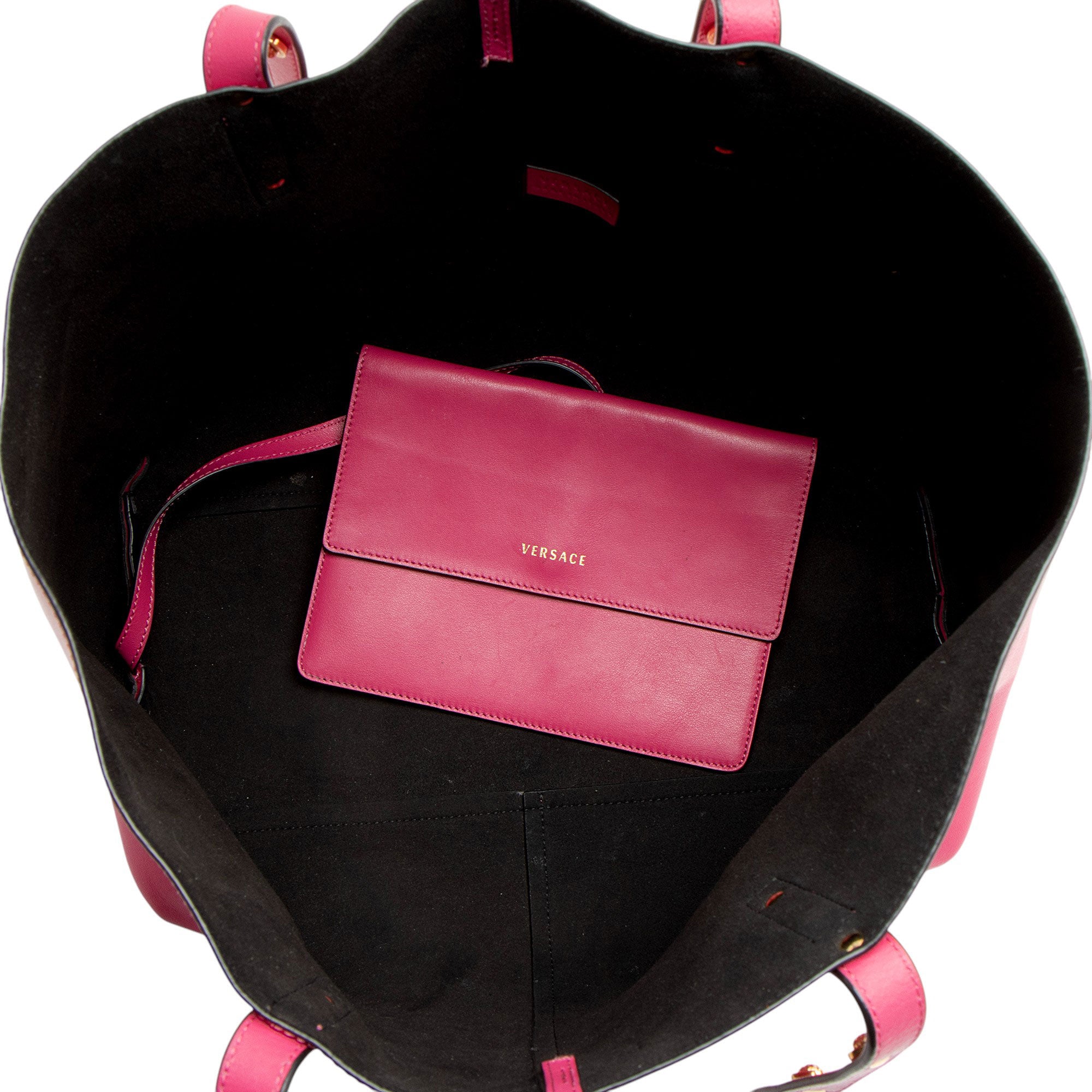 Versace Leather Tribute Shopper Tote