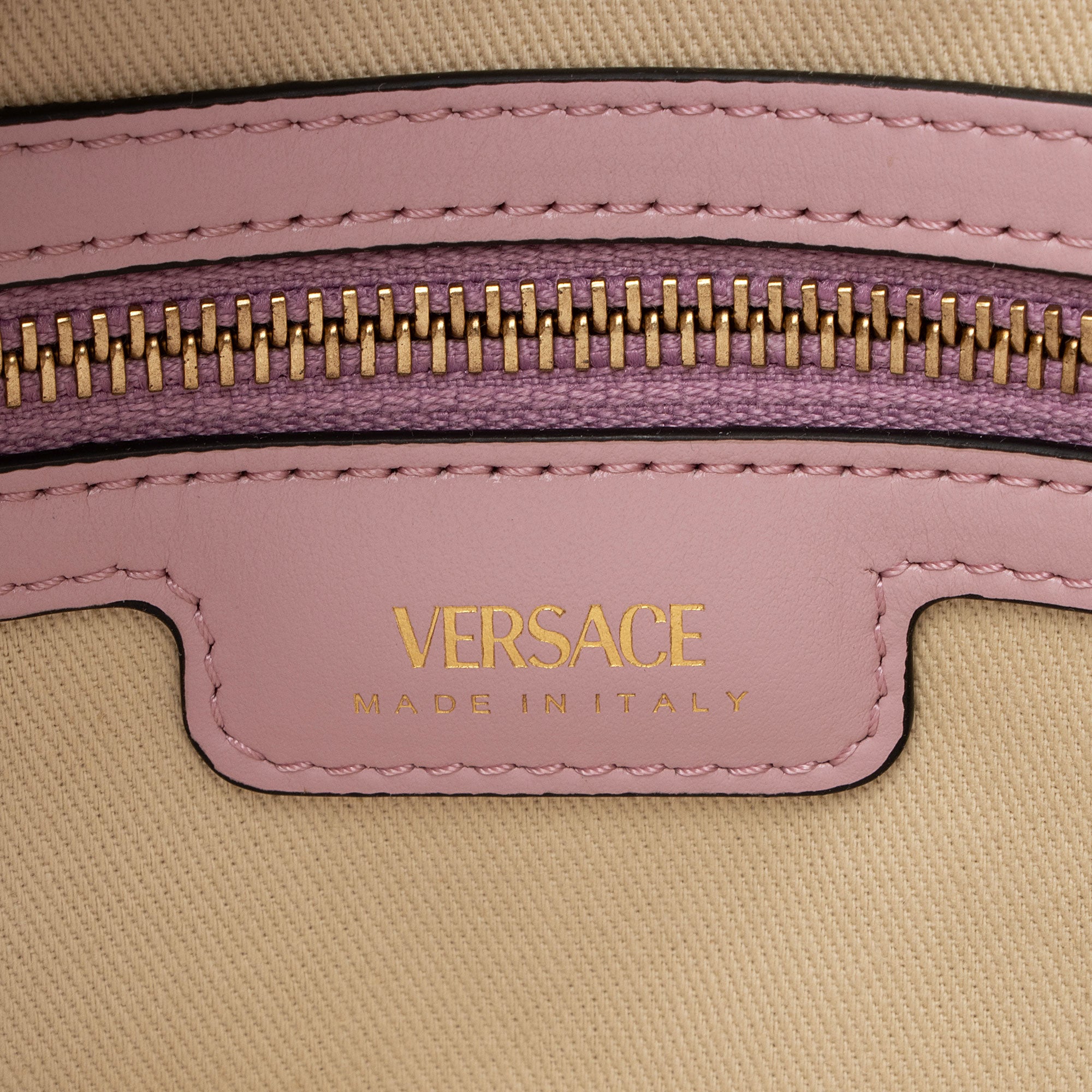 Versace Logo Canvas La Medusa Small Tote