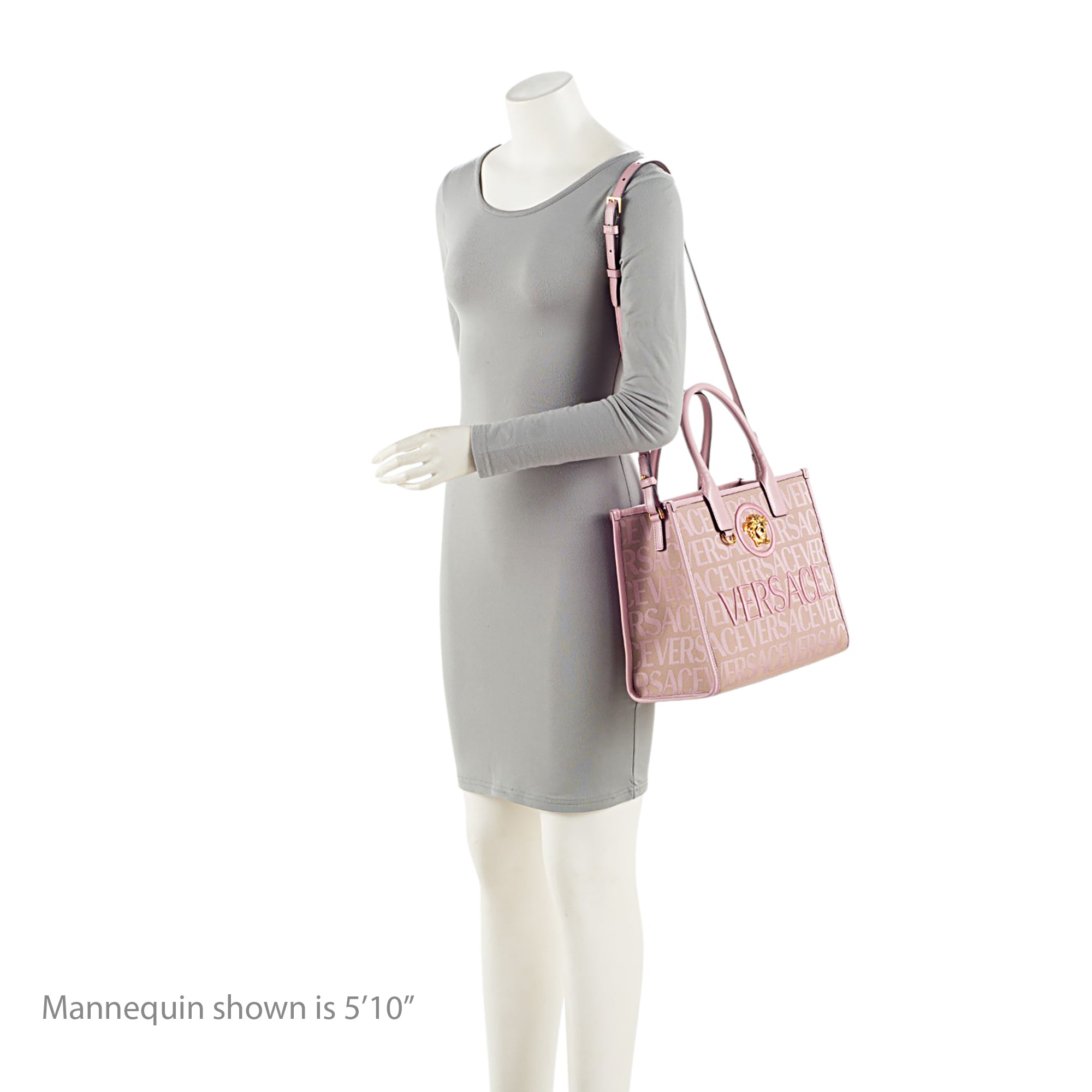 Versace Logo Canvas La Medusa Small Tote