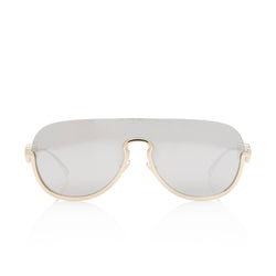 Versace Mirrored Medusa Rimless Shield Sunglasses (SHF-5y8PXM)