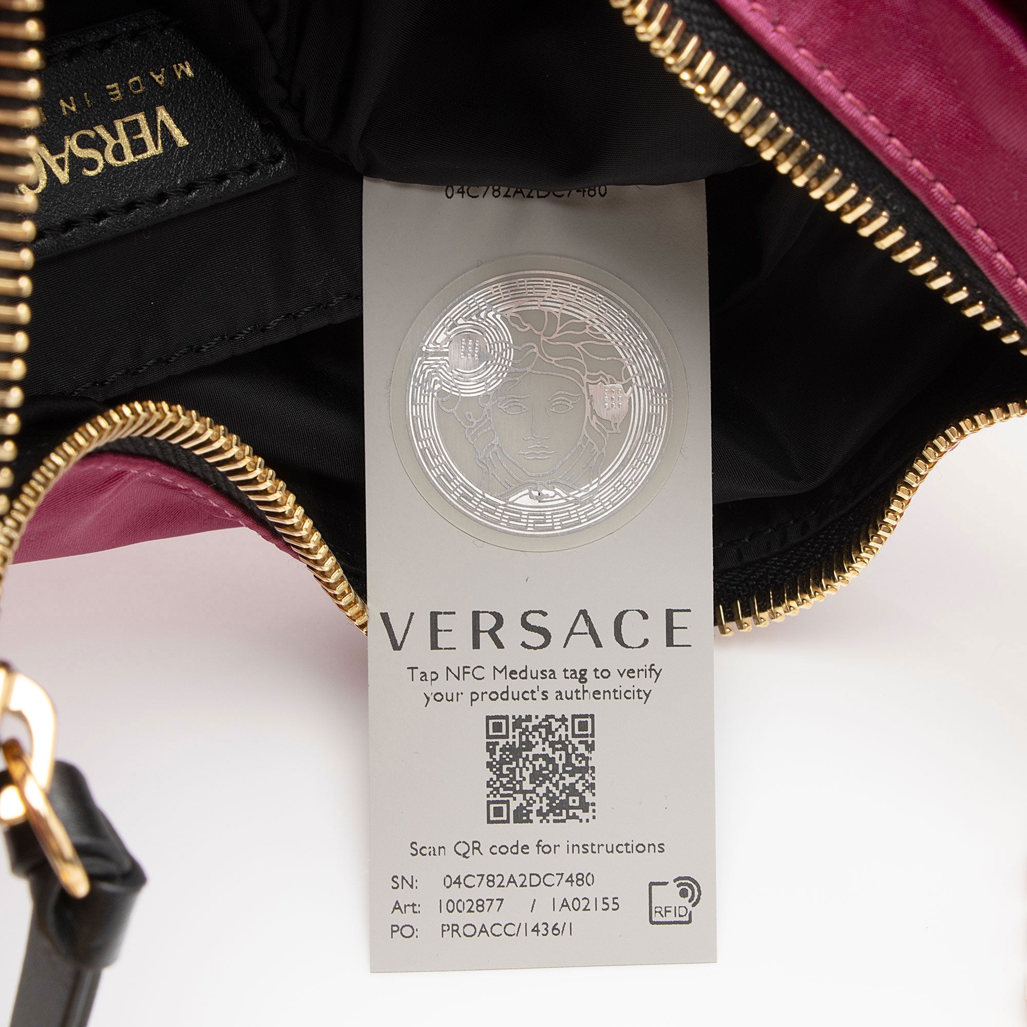 Versace Nylon Medusa Tribute Chain Crossbody (SHF-g5U45x)
