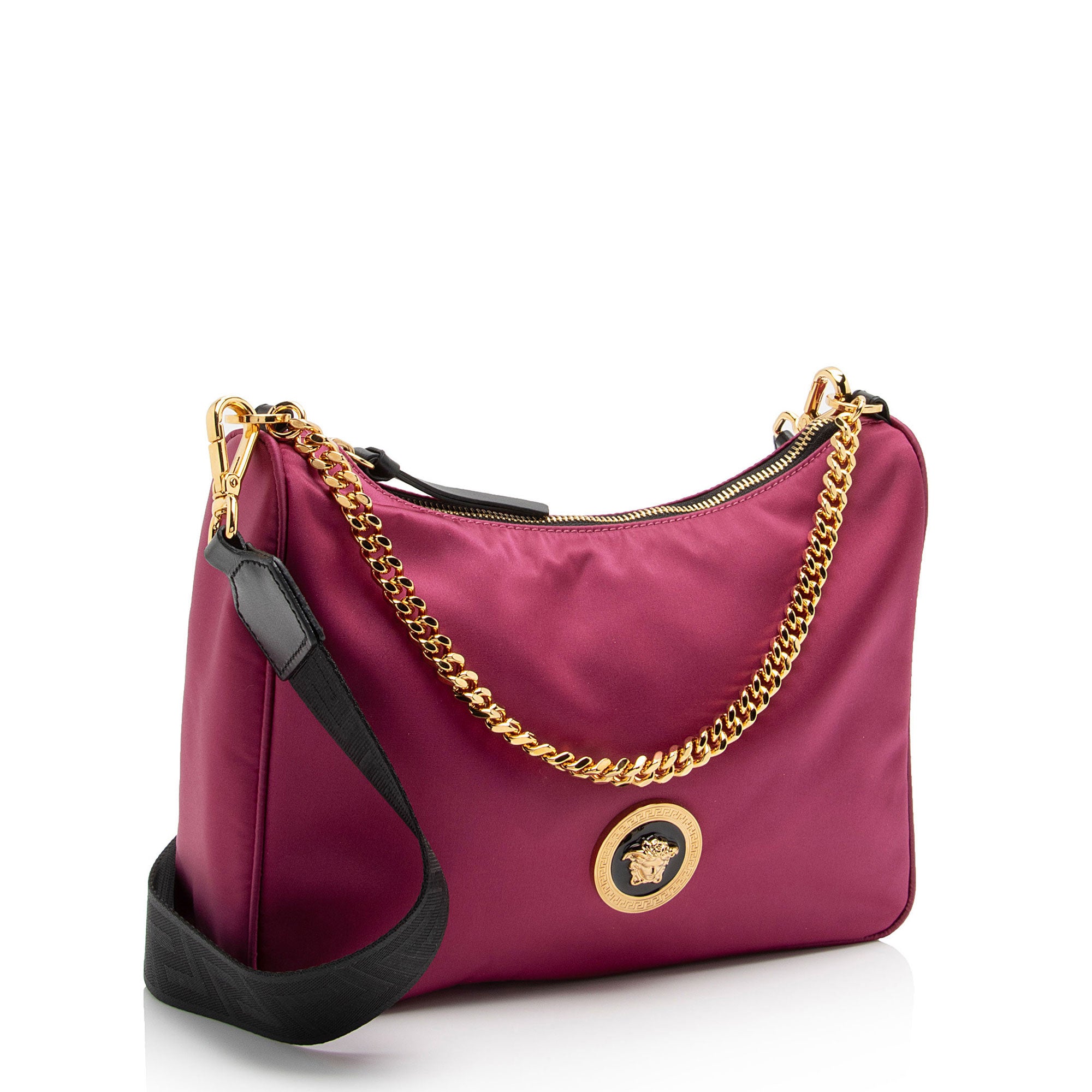Versace Nylon Medusa Tribute Chain Crossbody (SHF-g5U45x)