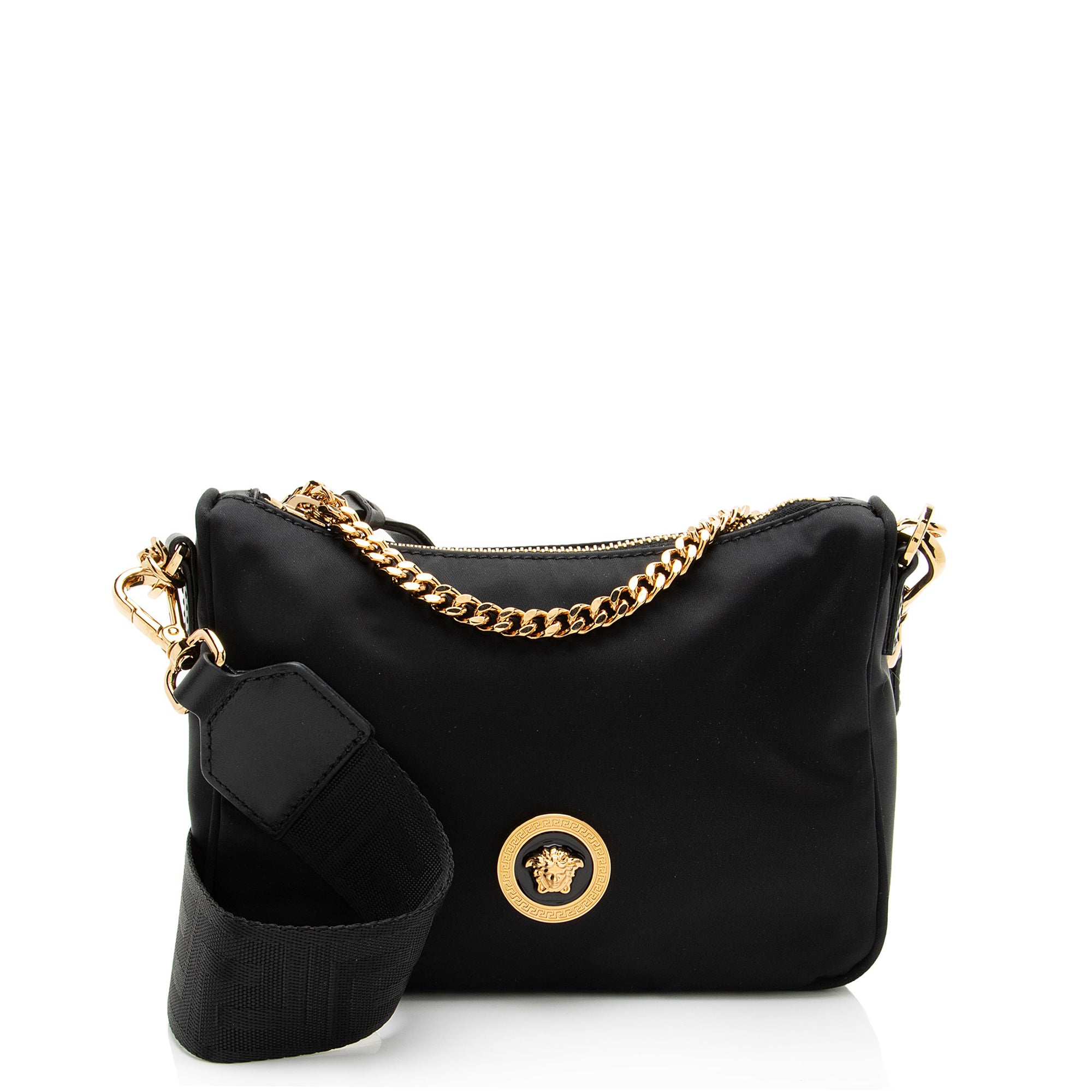 Versace Nylon Medusa Tribute Chain Mini Crossbody