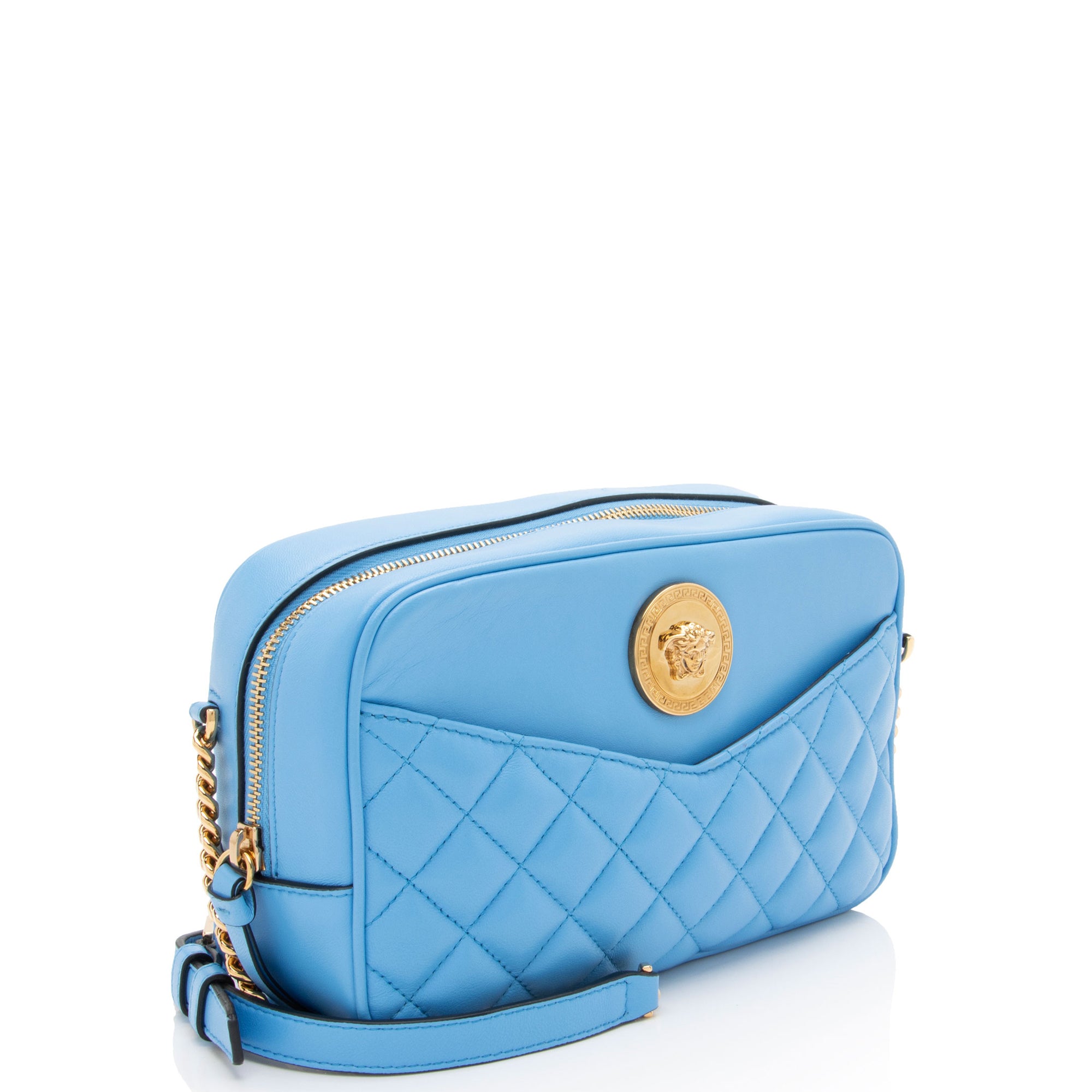 Versace Quilted Leather Medusa Camera Bag