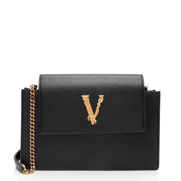 Versace Saffiano Virtus Small Shoulder Bag (SHF-Pv3Jan)