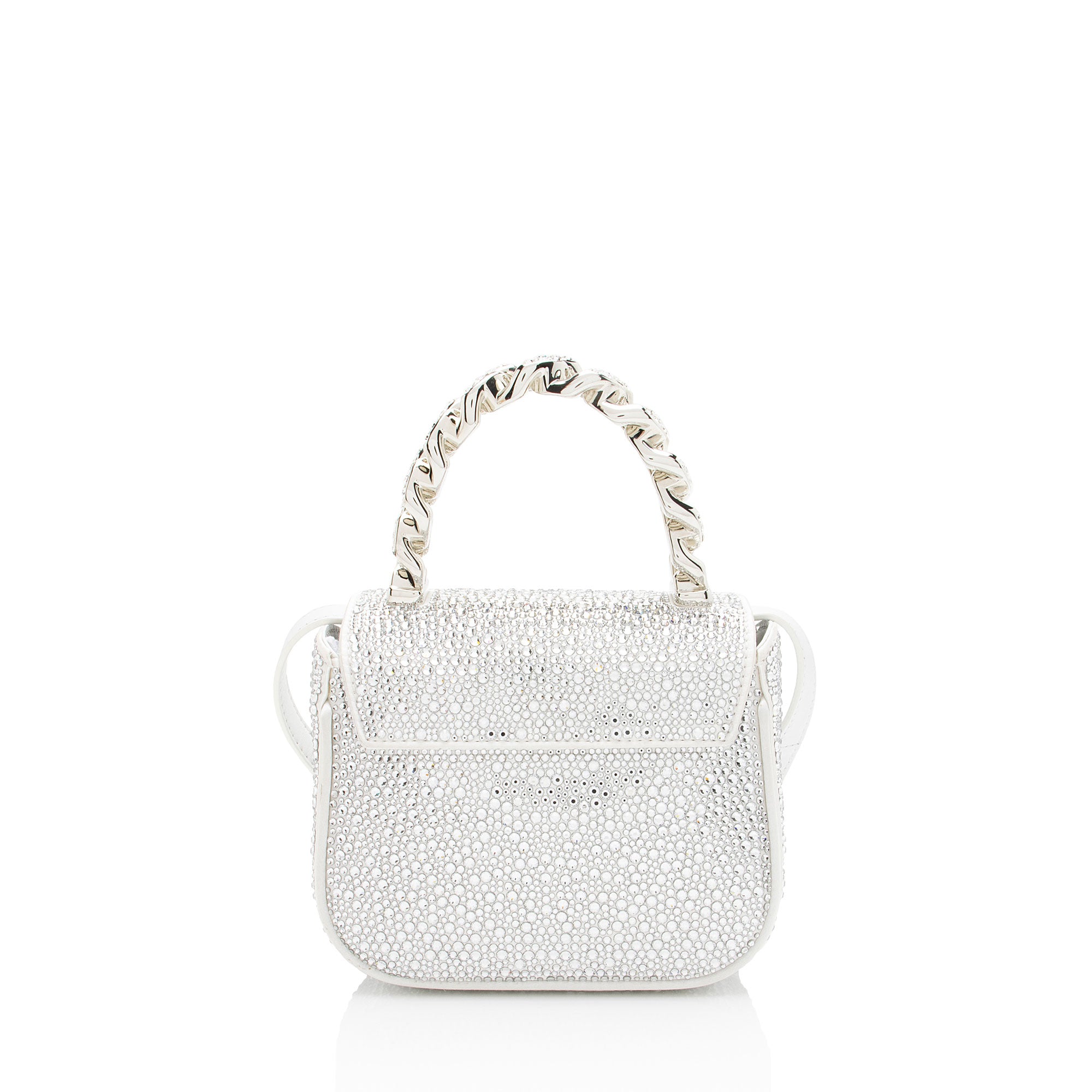 Versace Satin Crystal Embellished La Medusa Mini Top Handle