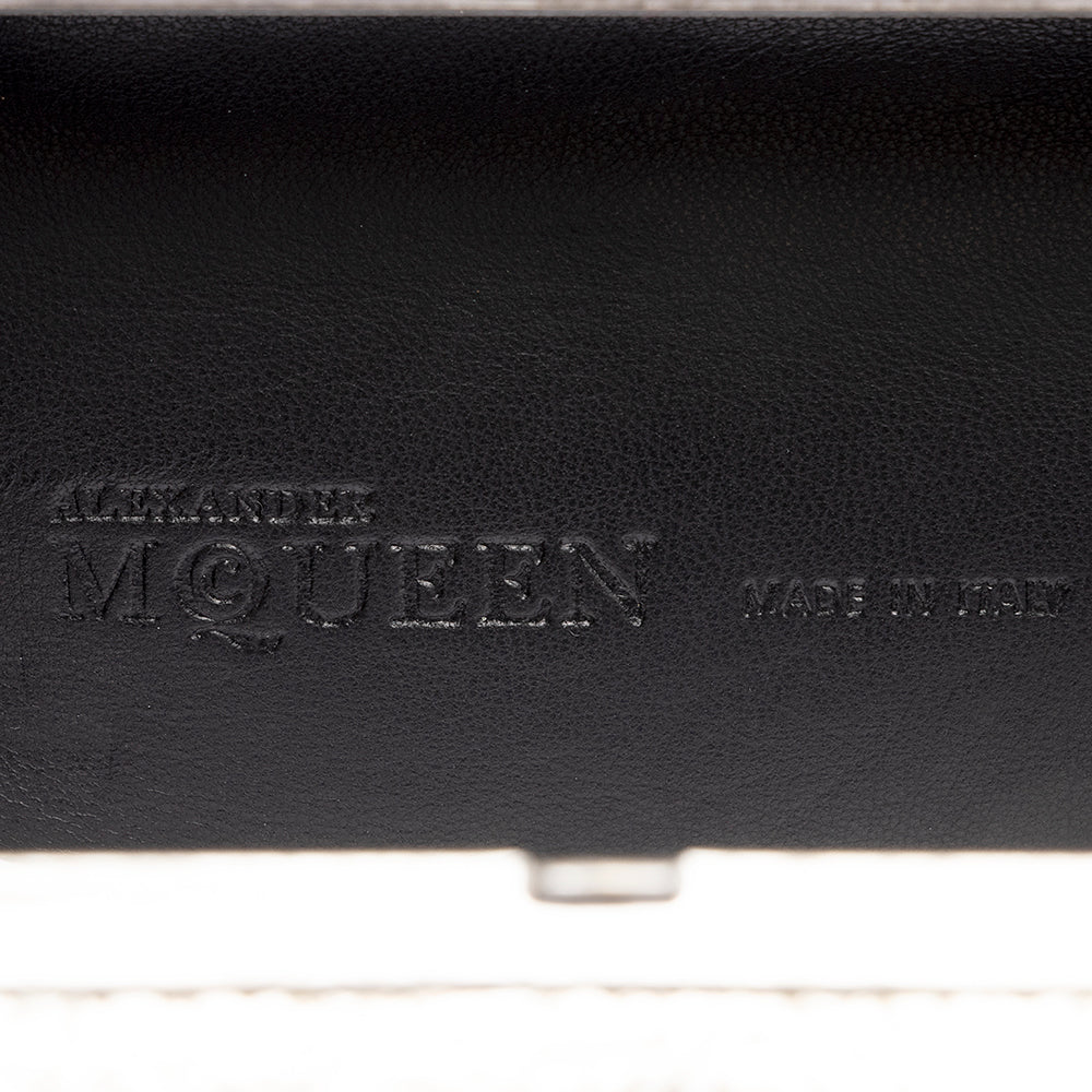 Alexander McQueen Leather Knuckle Box Clutch (SHF-22045)