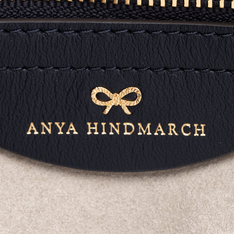 Anya Hindmarch Leather Chubby Barrel Crossbody Bag (SHF-19284)