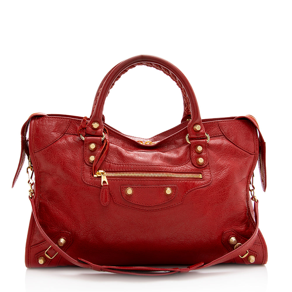 Balenciaga Agneau Giant 12 City Satchel (SHF-20898)