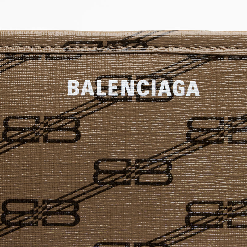 Balenciaga BB Monogram Canvas Signature E/W Medium Shopper Tote (SHF-23770)