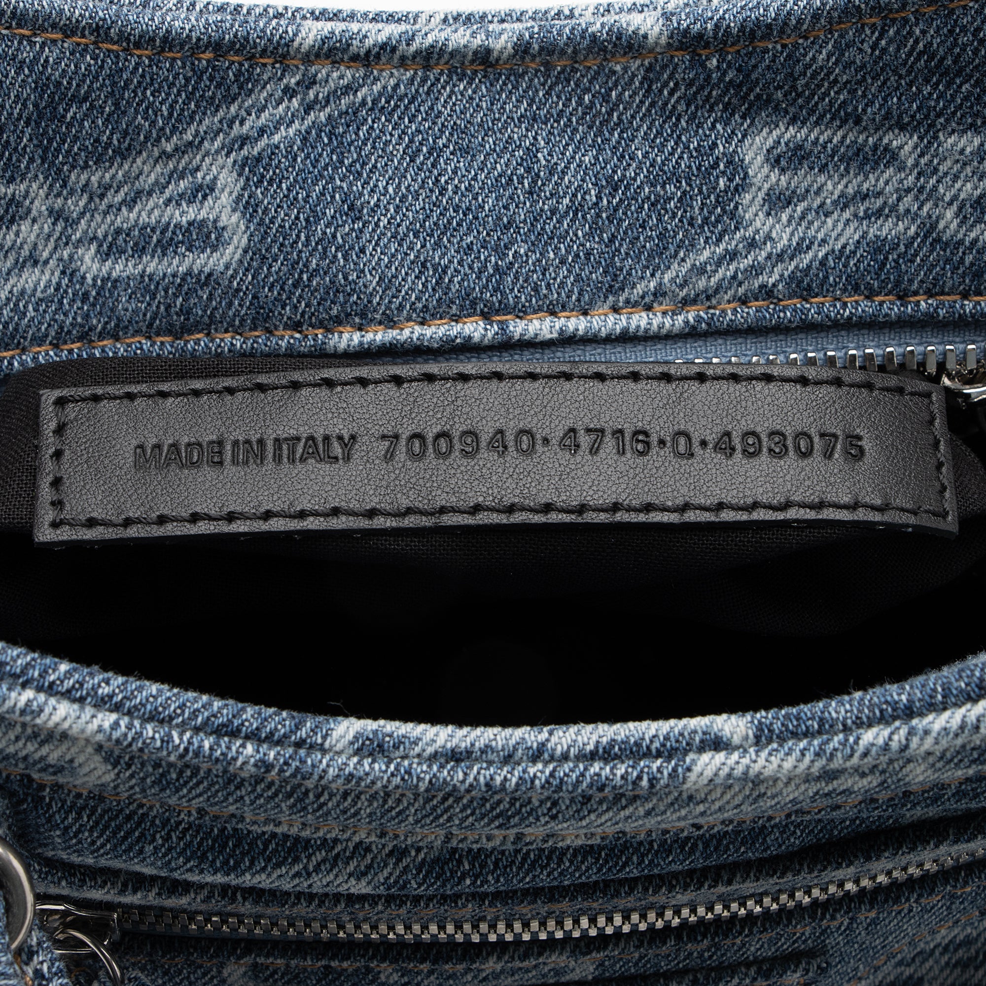 Balenciaga BB Monogram Denim Neo Cagole City XS Satchel (SHF-23464)