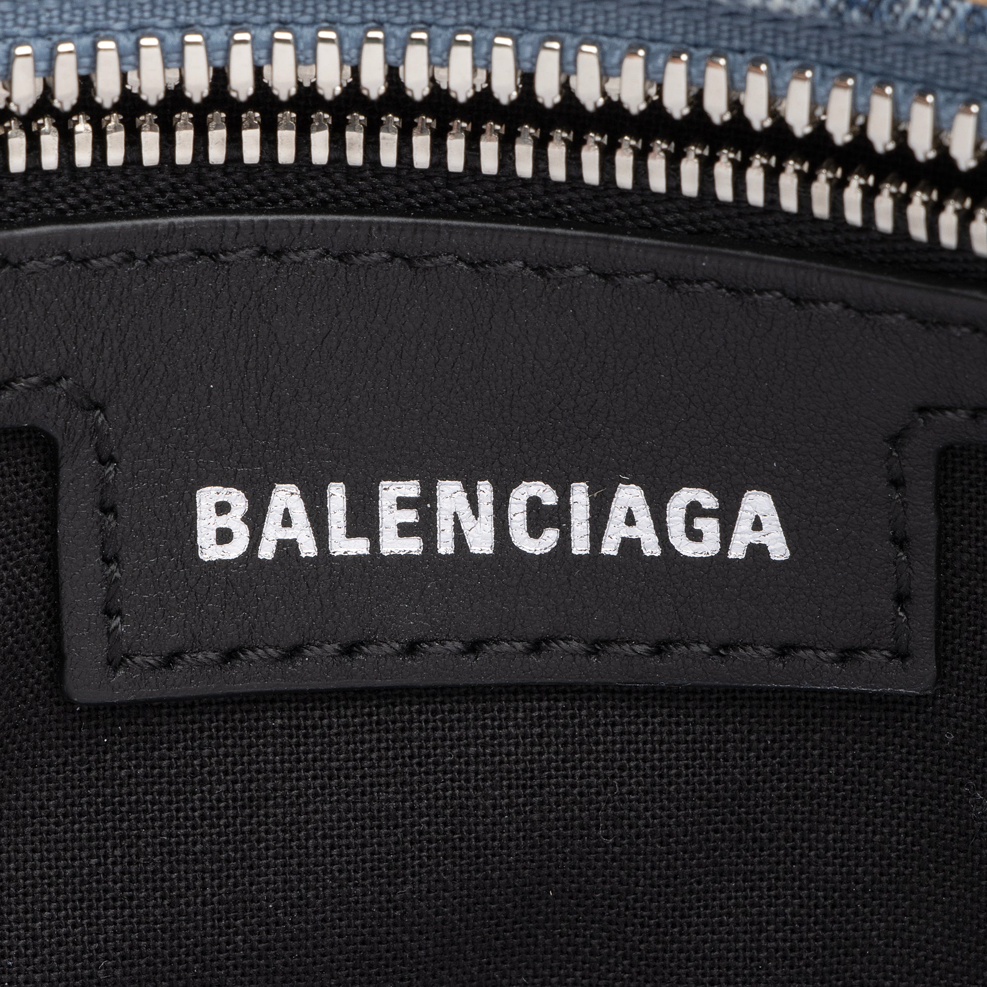 Balenciaga BB Monogram Denim Neo Cagole City XS Satchel (SHF-23464)
