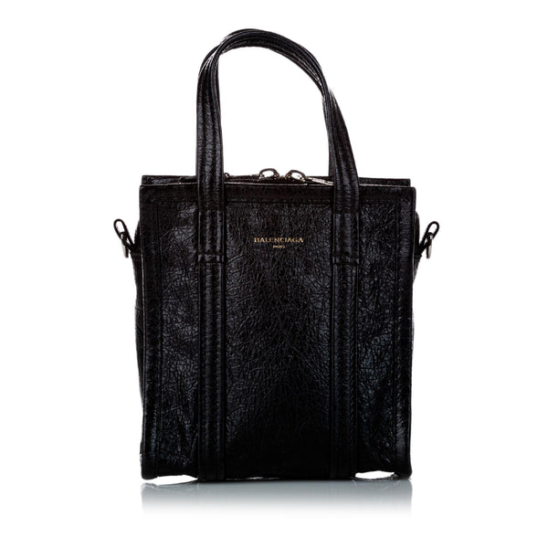Balenciaga Bazar Shopper Lambskin Leather Satchel (SHG-30936)