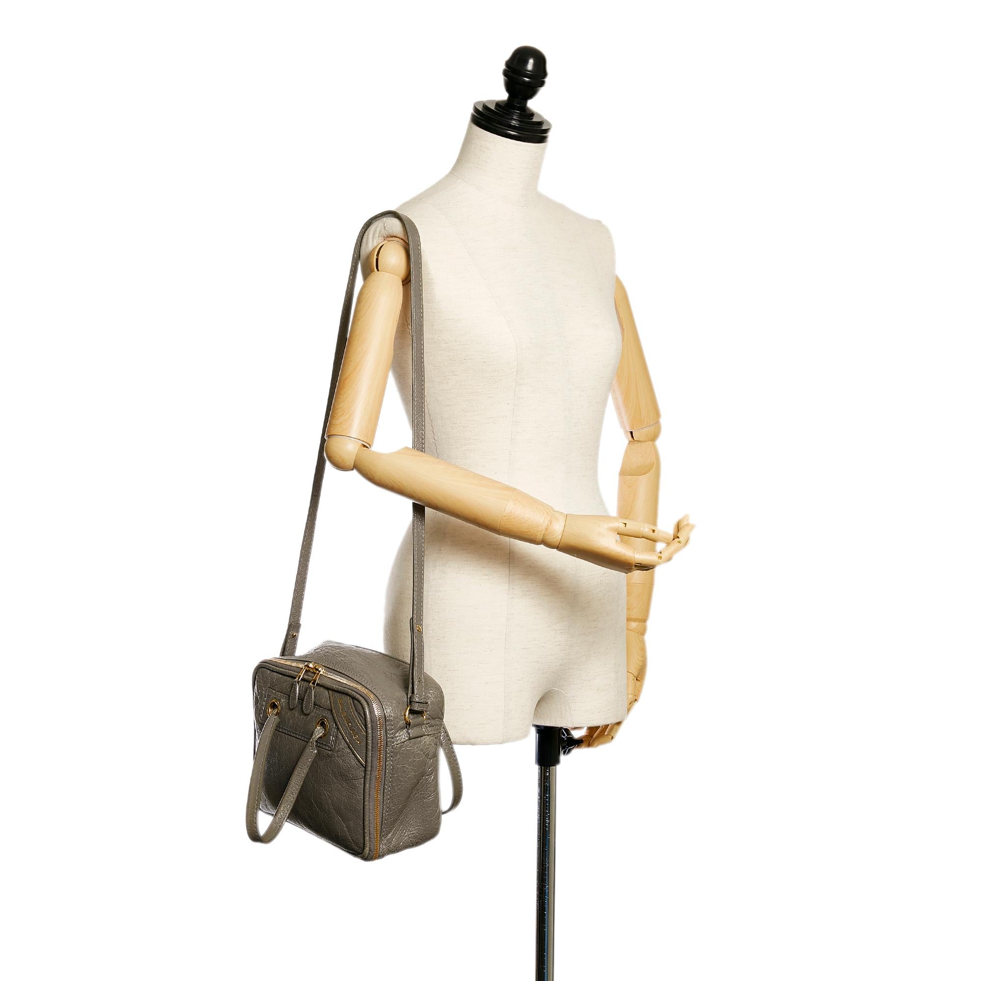 Balenciaga Blanket Square Leather Satchel (SHG-28814)