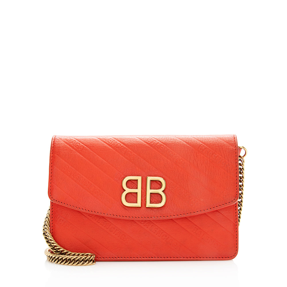 Balenciaga wallet on chain red Clearance
