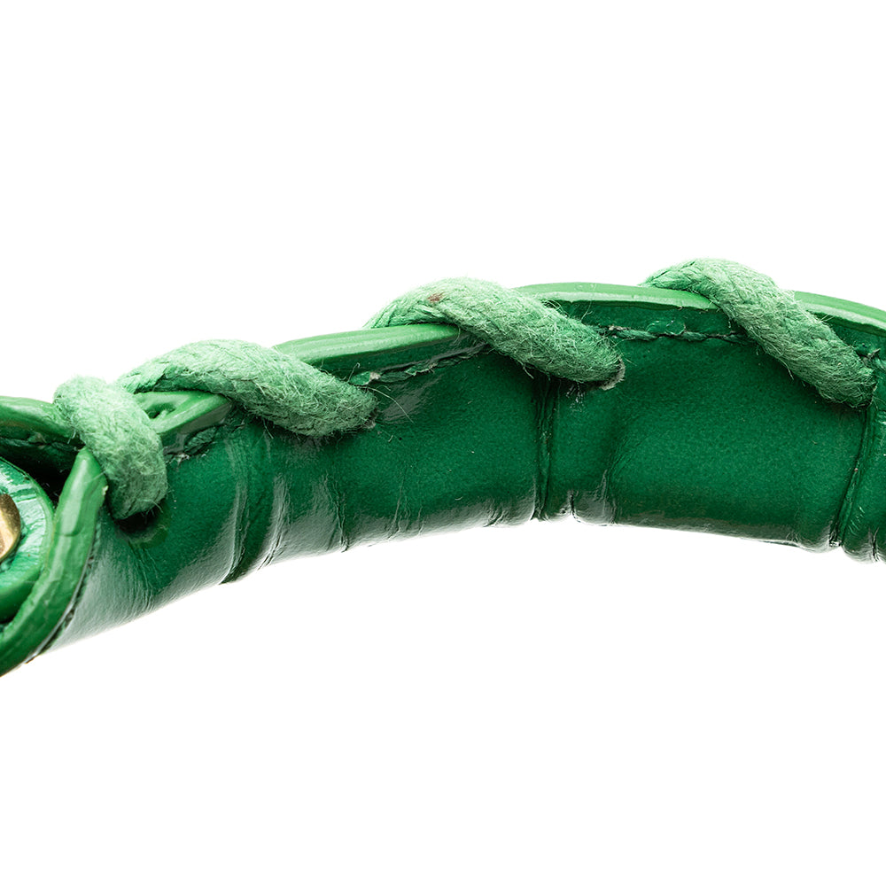 Balenciaga Croc Embossed Calfskin Metallic Edge City Nano Satchel (SHF-19953)