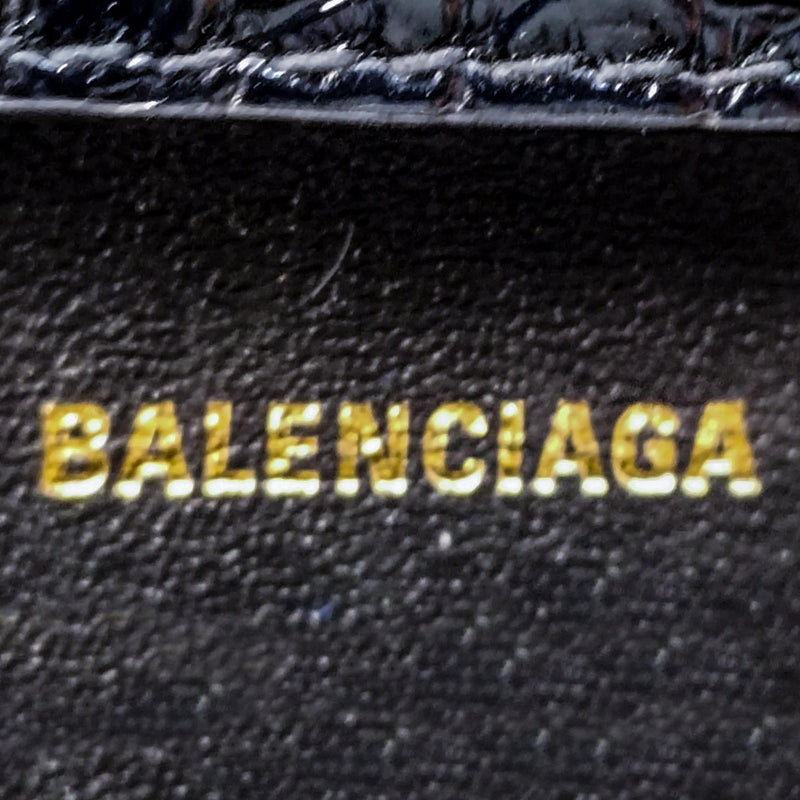 Balenciaga Embossed Hourglass Wallet On Chain (SHG-36402)