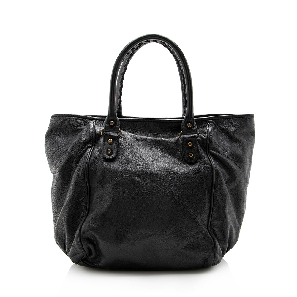 Balenciaga Lambskin Sunday S Tote (SHF-13688)