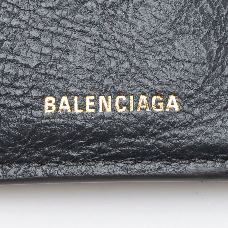 Balenciaga Leather Mini City Wallet (SHF-13620)
