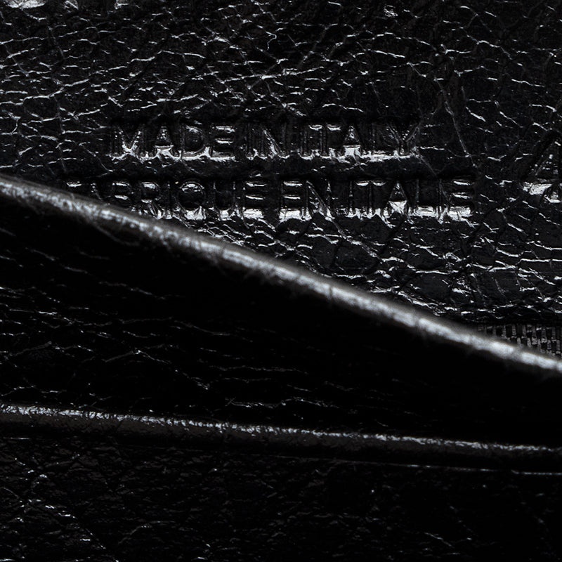 Balenciaga Leather Zip Around Wallet - FINAL SALE (SHF-18683)