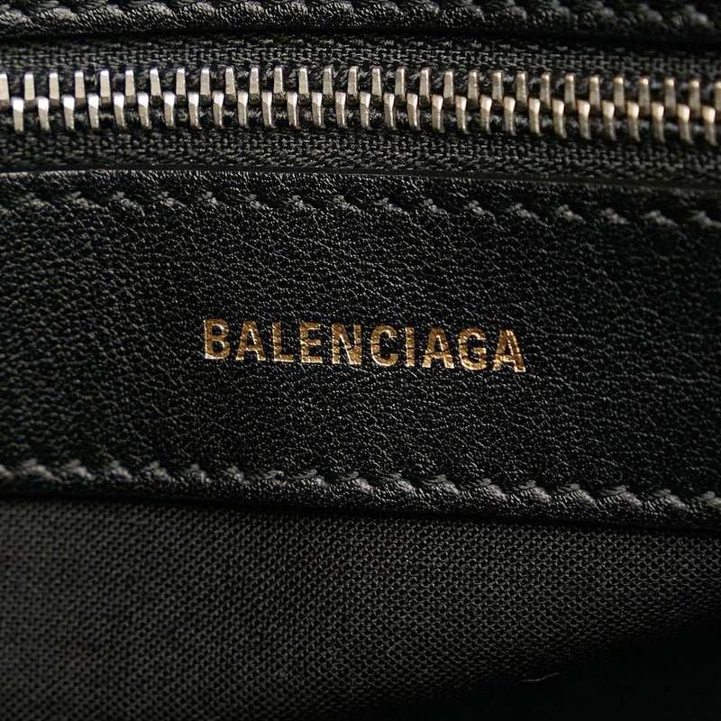 Balenciaga Logo Ville M Top Handle Leather Satchel (SHG-35706)