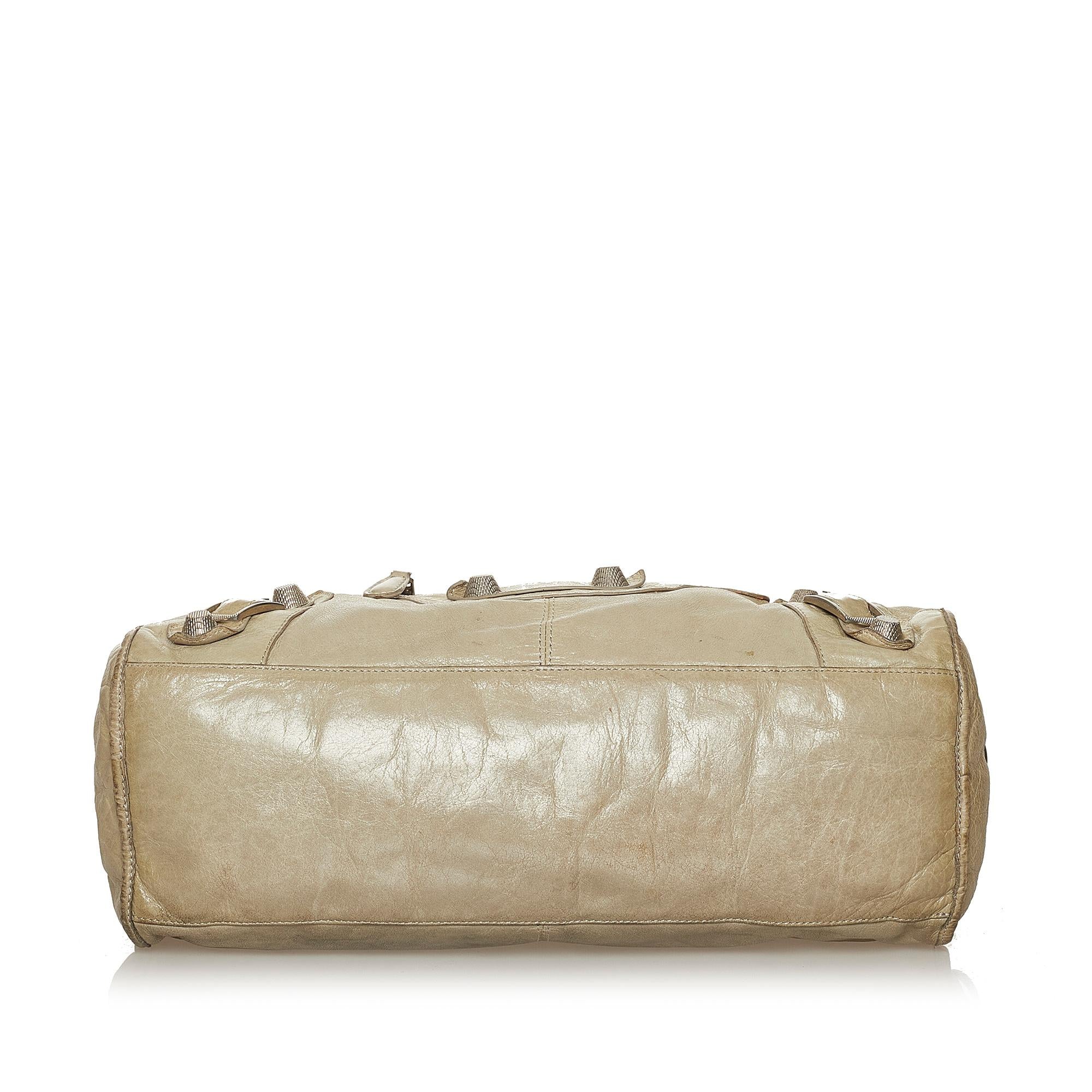 Balenciaga Motocross City Giant 21 Leather Satchel (SHG-28568)