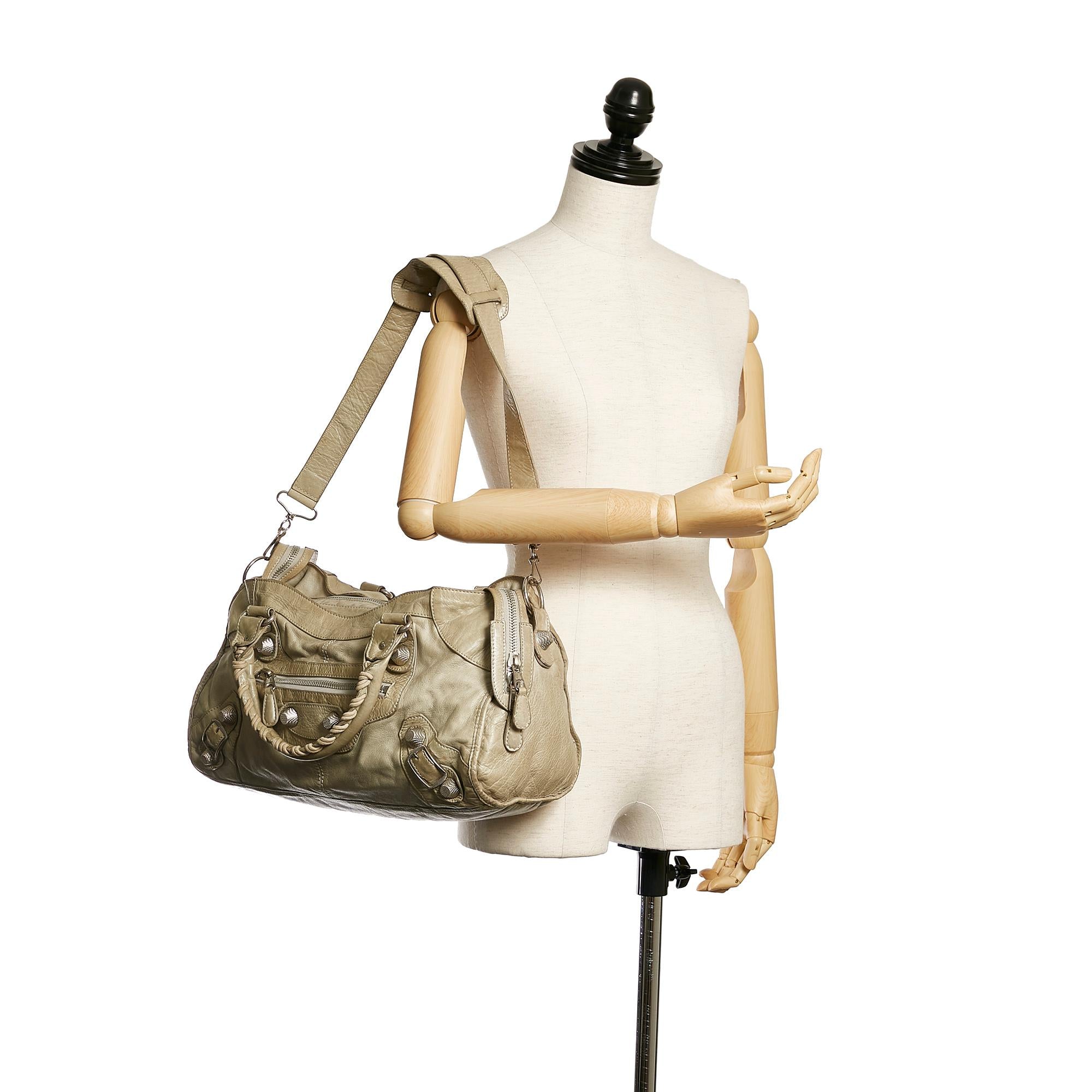 Balenciaga Motocross City Giant 21 Leather Satchel (SHG-28568)